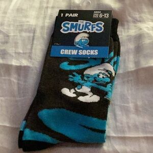 NWT Smurfs Unisex Socks Brand New With Tags Fun To Wear